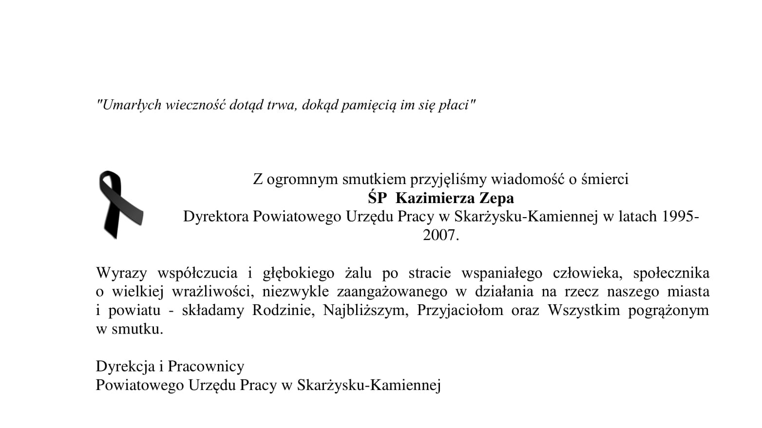 nekrolog Kazimierz Zep
