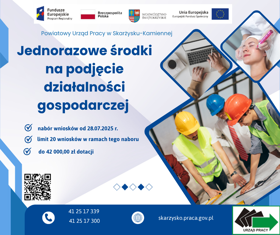 Zdjęcie artykułu Uruchomienie ponownego naboru wniosków na jednorazowe środki na podjęcie działalności gospodarczej z EFS +