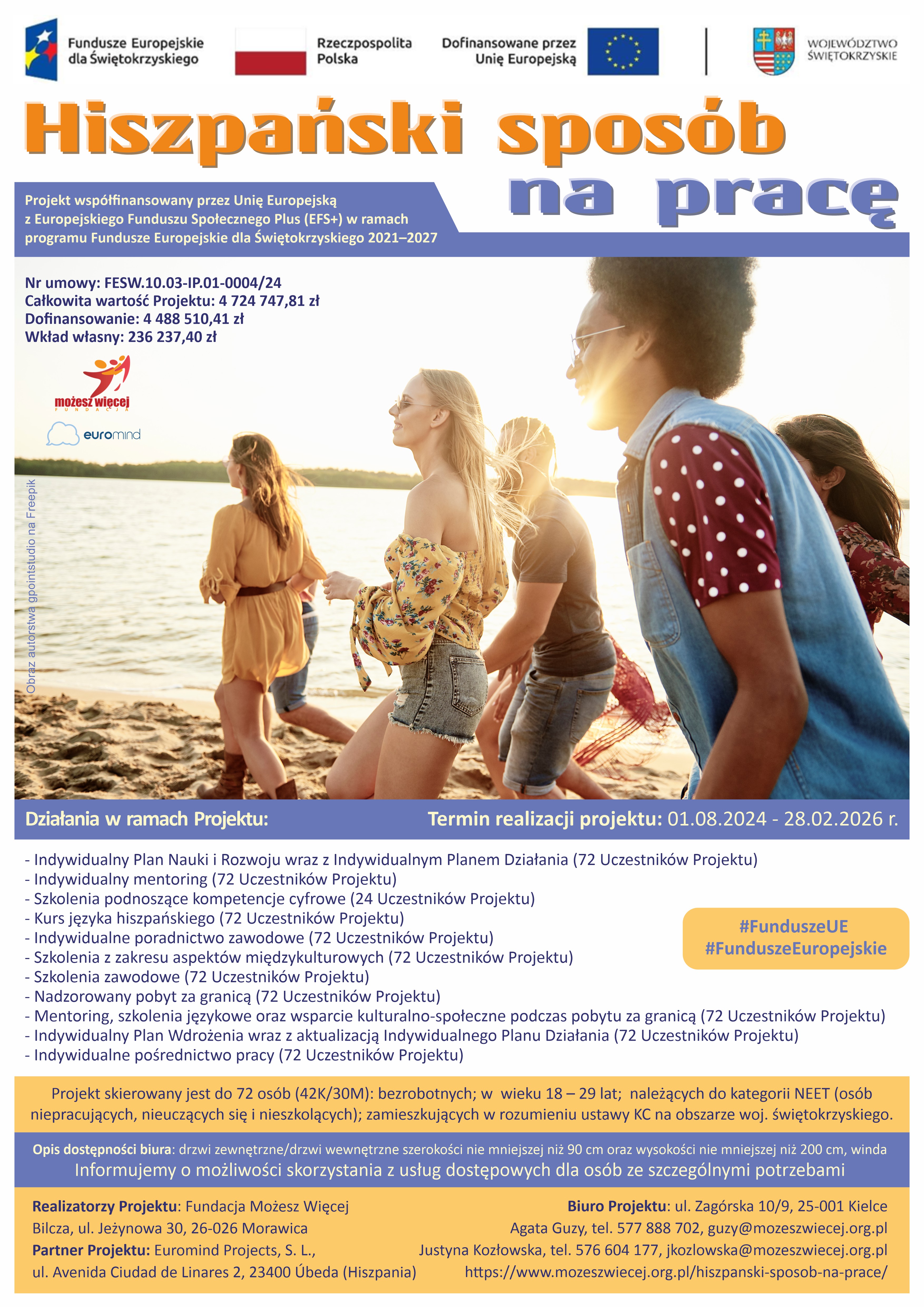 Zdjęcie artykułu Projekt "Hiszpański sposób na pracę" - dla osób młodych 18-29 lat z kategorii NEET