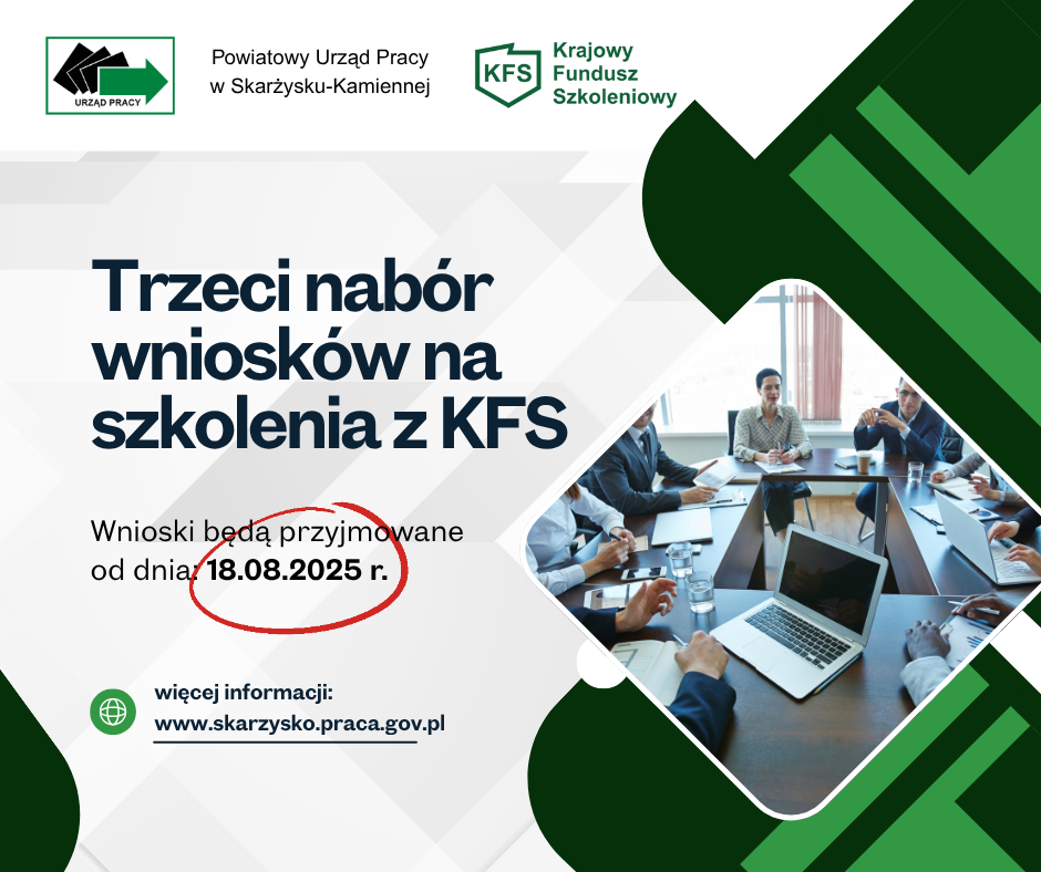 Zdjęcie artykułu Trzeci nabór wniosków na szkolenia finansowane z Krajowego Funduszu Szkoleniowego w 2025 roku w ramach limitu podstawowego