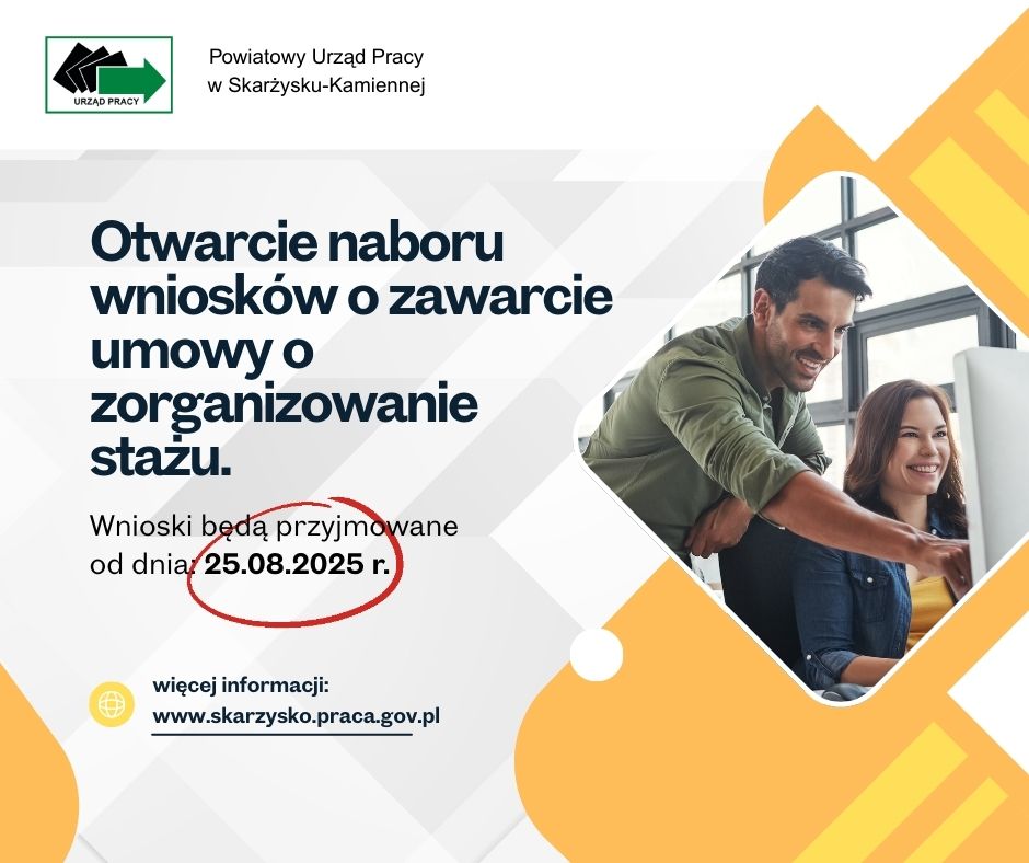 Zdjęcie artykułu STAŻE dla osób bezrobotnych - kolejny nabór wniosków